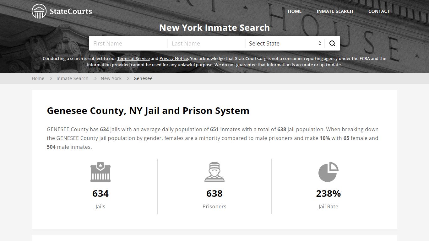 Genesee County, NY Inmate Search - StateCourts